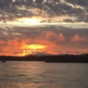 Sunrise on our Fishing Charter at King Pacific Lodge