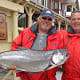 Two men and their big King salmon catch