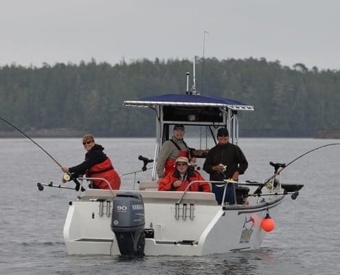 friends enjoying west sport fishing