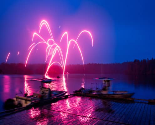 luxury fishing lodge